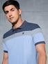 Men Colorblock Slim Fit Polo T-shirt with MATPIQ