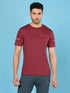 Men Solid Slim Fit Crew Neck T-shirt with DOUBLE COOL
