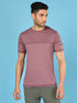 Men Solid Slim Fit Crew Neck T-shirt with DOUBLE COOL