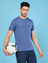 Men Solid Slim Fit Crew Neck T-shirt with DOUBLE COOL