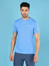 Men Solid Slim Fit Crew Neck T-shirt with DOUBLE COOL