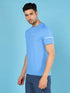 Men Solid Slim Fit Crew Neck T-shirt with DOUBLE COOL