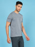 Men Solid Slim Fit Crew Neck T-shirt with DOUBLE COOL