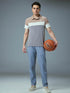 Men Colorblock Slim Fit Polo T-shirt with TECHNO COOL+