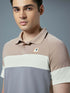 Men Colorblock Slim Fit Polo T-shirt with TECHNO COOL+