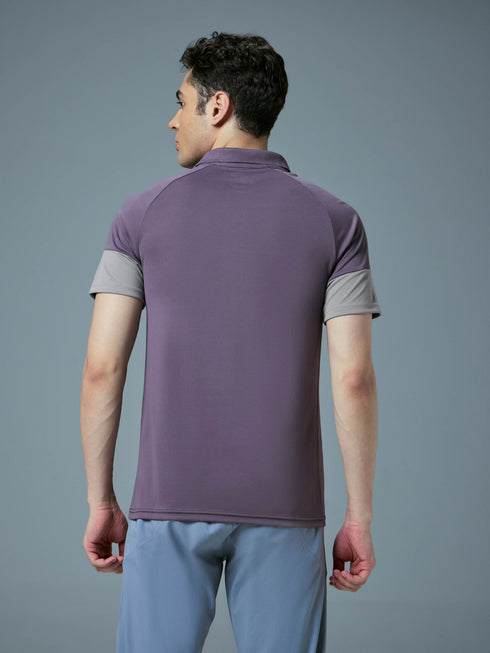 Men Colorblock Slim Fit Polo T-shirt with TECHNO COOL+
