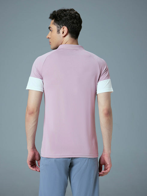 Men Colorblock Slim Fit Polo T-shirt with TECHNO COOL+