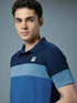 Men Colorblock Slim Fit Polo T-shirt with TECHNO COOL+