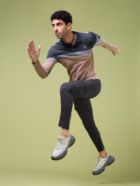 Men Solid Slim Fit Polo T-shirt with TECHNOCOOL+