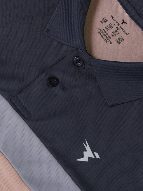 Men Solid Slim Fit Polo T-shirt with TECHNOCOOL+