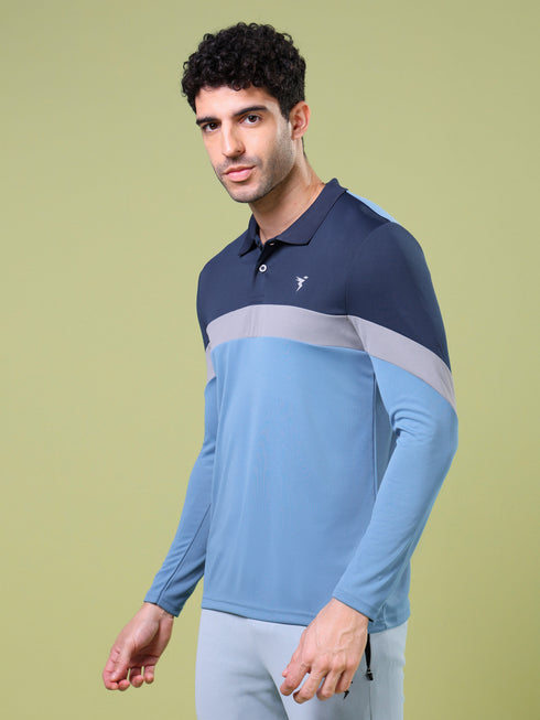 Men Solid Slim Fit Polo T-shirt with TECHNOCOOL+