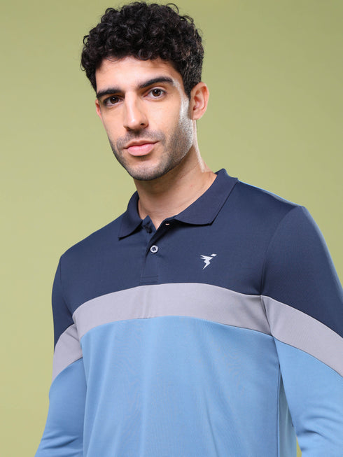 Men Solid Slim Fit Polo T-shirt with TECHNOCOOL+