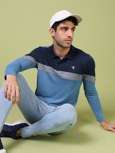 Men Solid Slim Fit Polo T-shirt with TECHNOCOOL+