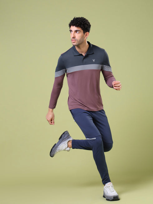 Men Solid Slim Fit Polo T-shirt with TECHNOCOOL+