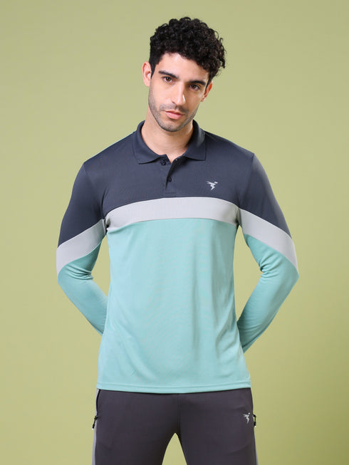 Men Solid Slim Fit Polo T-shirt with TECHNOCOOL+