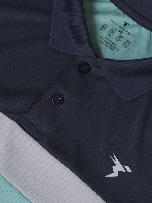 Men Solid Slim Fit Polo T-shirt with TECHNOCOOL+