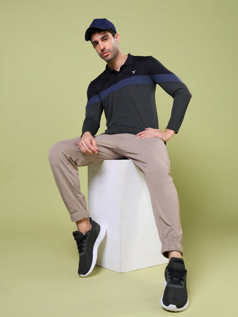 Men Solid Slim Fit Polo T-shirt with TECHNOCOOL+
