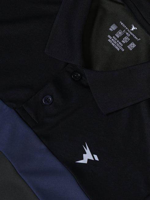 Men Solid Slim Fit Polo T-shirt with TECHNOCOOL+