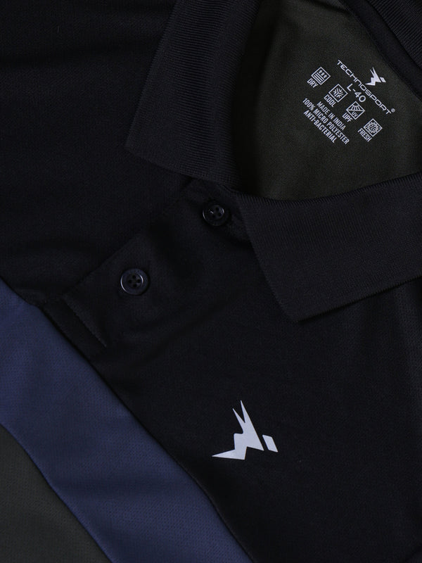Men Solid Slim Fit Polo T-shirt with TECHNOCOOL+