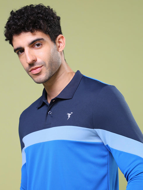 Men Solid Slim Fit Polo T-shirt with TECHNOCOOL+