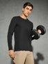 Men Solid Slim Fit Round Neck Sports T-shirt with COTFLEX