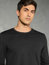 Men Solid Slim Fit Round Neck Sports T-shirt with COTFLEX