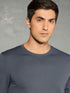 Men Solid Slim Fit Round Neck Sports T-shirt with COTFLEX