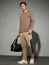 Men Solid Slim Fit Round Neck Sports T-shirt with COTFLEX