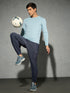 Men Solid Slim Fit Round Neck Sports T-shirt with COTFLEX