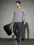 Men Solid Slim Fit Round Neck Sports T-shirt with COTFLEX