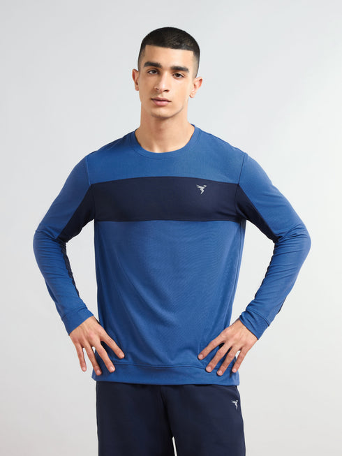 Men Colorblock Slim Fit T-shirt with MATPIQ