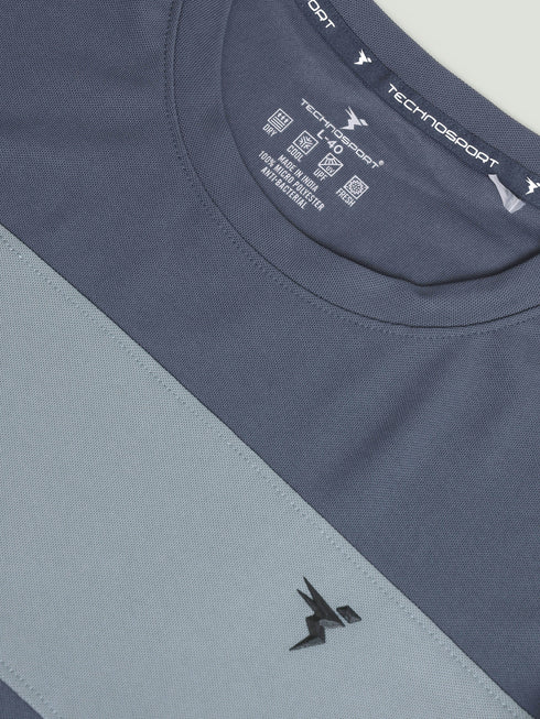 Men Colorblock Slim Fit T-shirt with MATPIQ