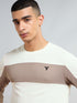 Men Colorblock Slim Fit T-shirt with MATPIQ
