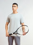 Men Solid Slim Fit Round Neck T-shirt with COTFLEX