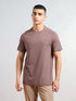 Men Solid Slim Fit Round Neck T-shirt with COTFLEX