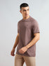 Men Solid Slim Fit Round Neck T-shirt with COTFLEX