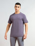 Men Solid Slim Fit Round Neck T-shirt with COTFLEX