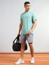 Men Solid Slim Fit Round Neck T-shirt with COTFLEX