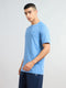 Men Solid Slim Fit Round Neck T-shirt with COTFLEX