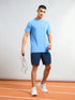 Men Solid Slim Fit Round Neck T-shirt with COTFLEX