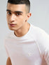 Men Solid Slim Fit Round Neck T-shirt with COTFLEX