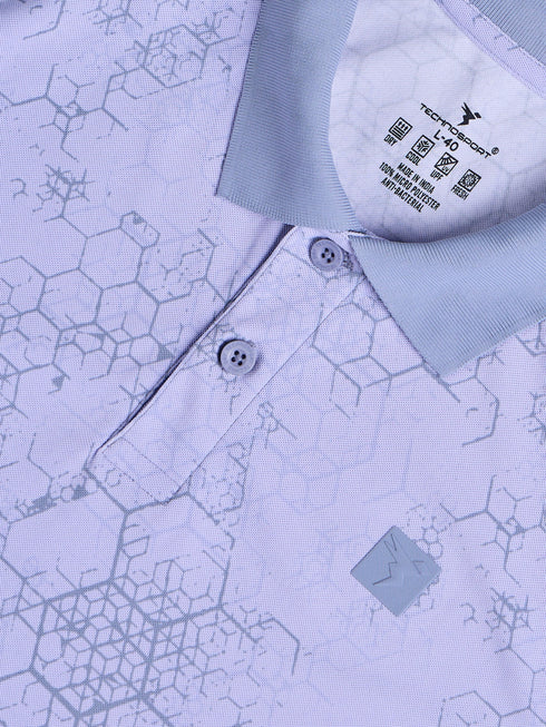 Men Printed Slim Fit Polo T-shirt with MATPIQ
