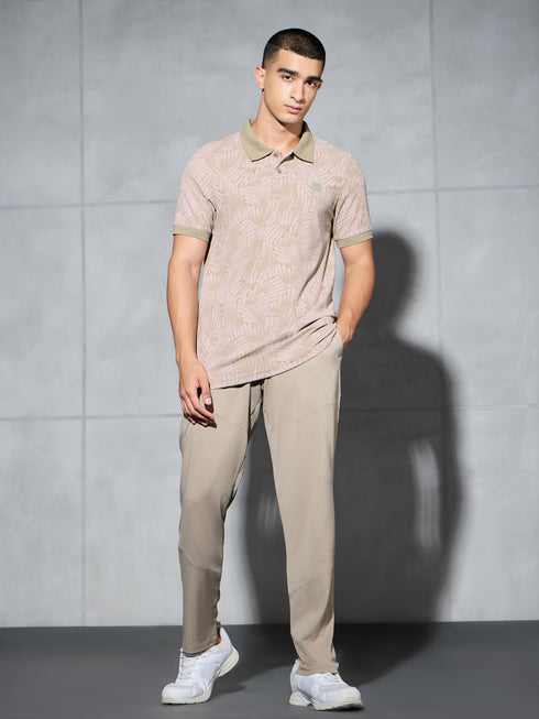 Men Printed Slim Fit Polo T-shirt with MATPIQ