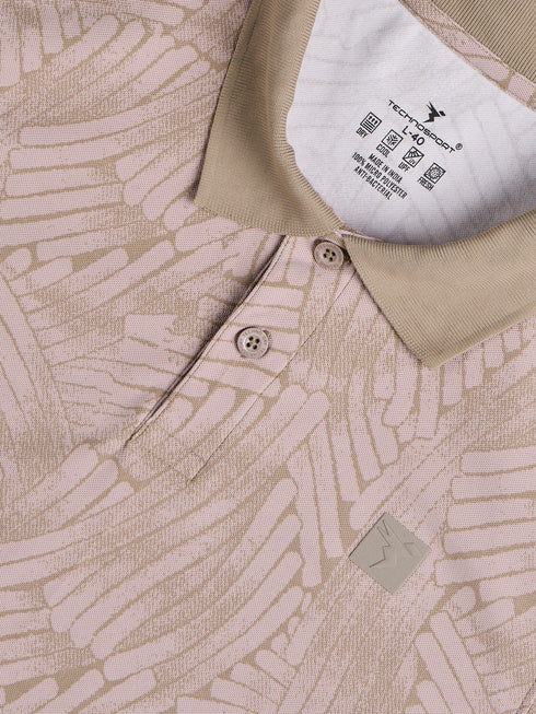 Men Printed Slim Fit Polo T-shirt with MATPIQ