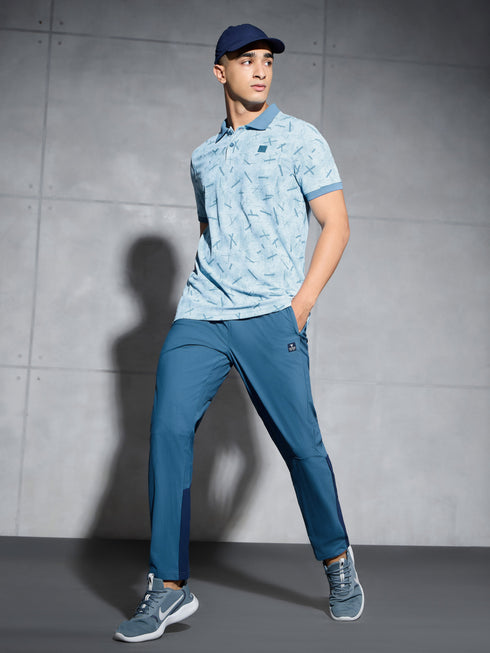 Men Printed Slim Fit Polo T-shirt with MATPIQ