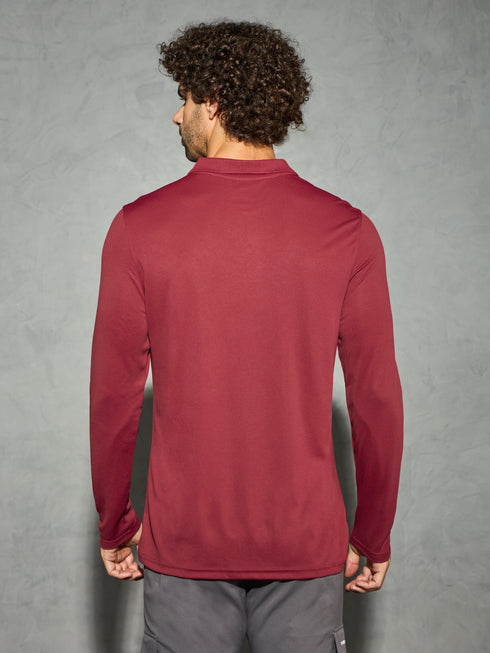 Men Solid Slim Fit Polo T-shirt with TECHNOCOOL+