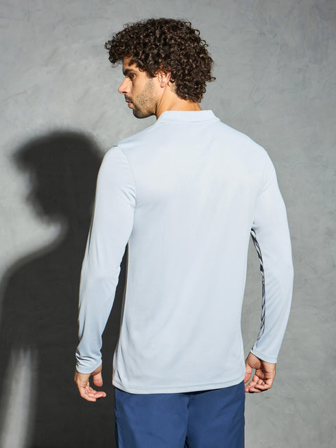 Men Solid Slim Fit Polo T-shirt with TECHNOCOOL+
