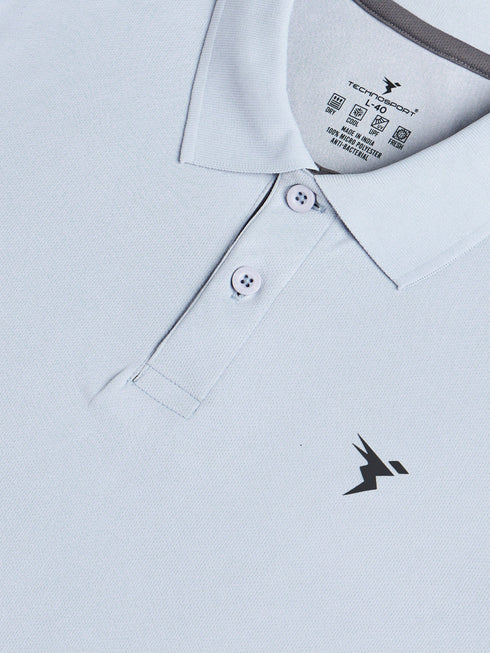 Men Solid Slim Fit Polo T-shirt with TECHNOCOOL+