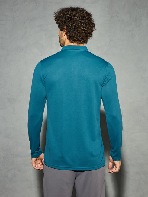 Men Solid Slim Fit Polo T-shirt with TECHNOCOOL+