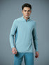 Men Colorblock Slim Fit Mock Neck Sports T-shirt with COTFLEX